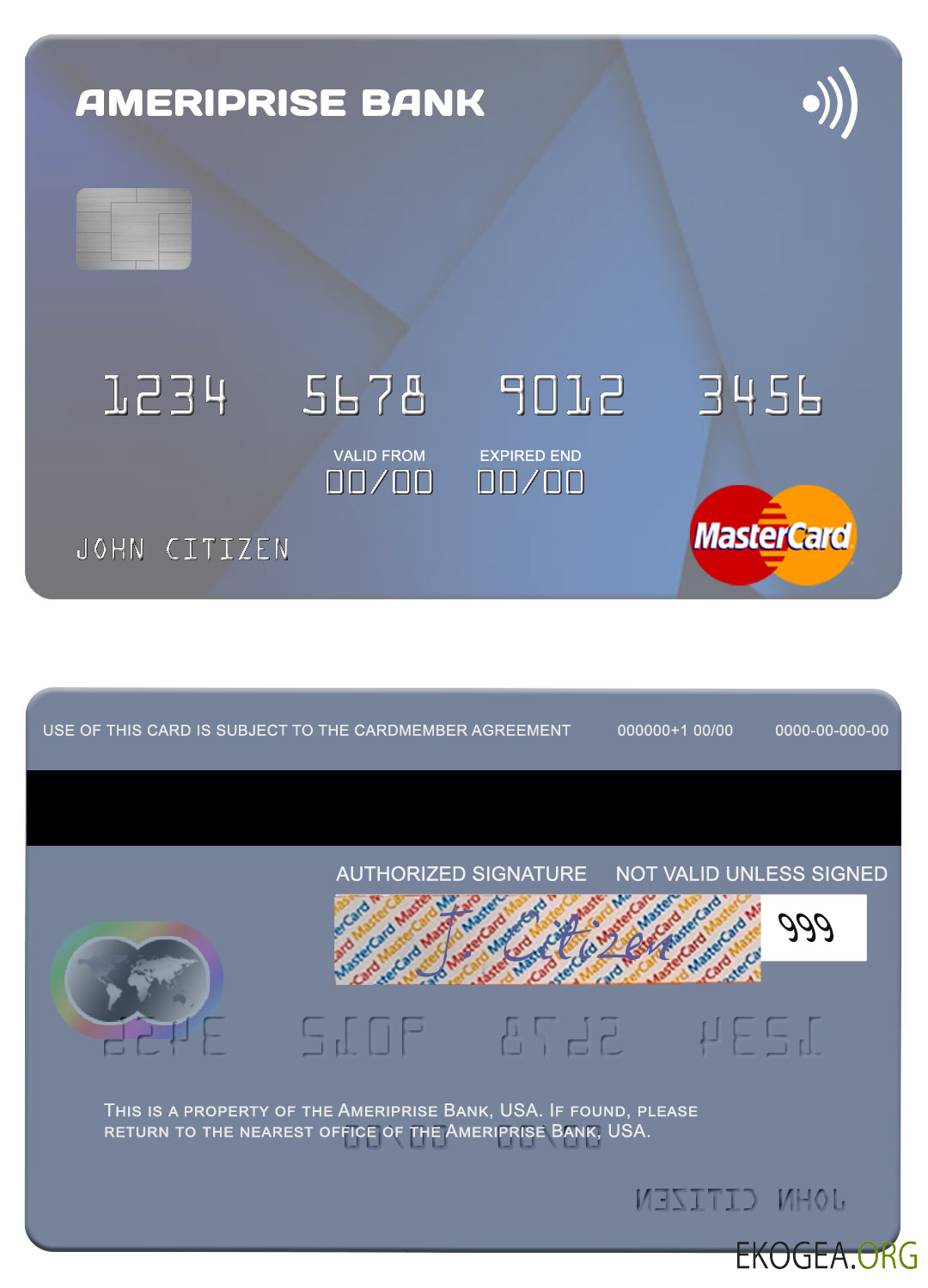 Mastercard de la banque américaine Ameriprise